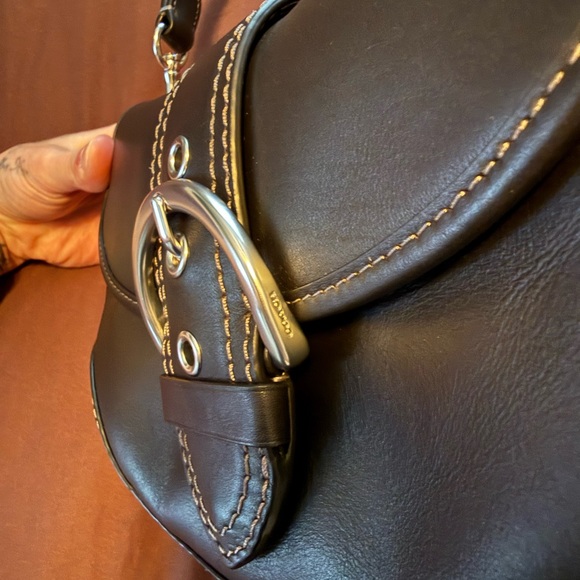 Coach SOHO re-edition Black Leather flap Shoulder Bag - Picture 10 of 11